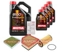 KAMOKA Controllo Set 9L MOTUL 8100 X-CESS 5W-40 Per Volvo V70 II 2.4 D5 XC70