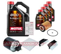Kamoka Controllo Set 9L Motul 8100 x-Pulire 0W-30 per Mercedes - Benz G - Classe