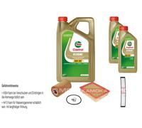 Kamoka Controllo Set castrol edge Titanio FST 5W-30 7L per Scarico BMW 3er