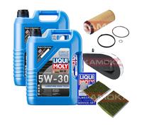 Kamoka Controllo Set Liqui Moly 5W-30 da Molto Tempo 10L per Bwm 5er 525d 535d
