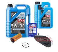 Kamoka Controllo Set Liqui Moly 5W-30 da Molto Tempo 7L per BMW 5er 520d 518d