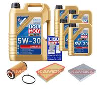 KAMOKA Controllo Set Liqui Moly LONGLIFE 3 5W-30 9L Per Audi A3 Sportback