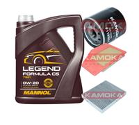 KAMOKA Controllo Set MANNOL 0W-20 LEGEND Formula C5 5L Per Opel Insignia B