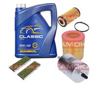 Kamoka Controllo Set mannol Classic 10W-40 5L per di Audi A6 2.0
