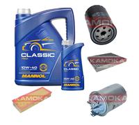 Kamoka Controllo Set mannol Classic 10W-40 6L per VW Polo Variante 1.9 Tdi