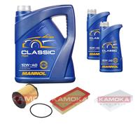 Kamoka Controllo Set mannol Classic 10W-40 7L per Suzuki Splash 1.3 CDTI