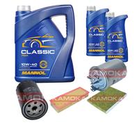 Kamoka Controllo Set mannol Classic 10W-40 7L per VW Polo Di Variant 1.9 Tdi