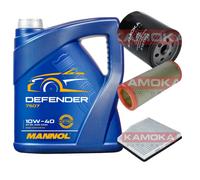 Kamoka Controllo Set mannol Defender 10W-40 5L per Fiat Doblo, 1.6