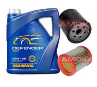 KAMOKA Controllo Set MANNOL Defender 10W-40 5L per Peugeot 106 II 1.1i 1.6i