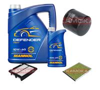 KAMOKA Controllo Set MANNOL Defender 10W-40 6L Per Chevrolet Aveo Stufenheck