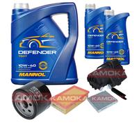 KAMOKA Controllo Set MANNOL Defender 10W-40 7L Per Renault Modus/Grand 1.5