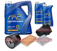 KAMOKA Controllo Set MANNOL Defender 10W-40 7L Per Renault Modus/Grand 1.5