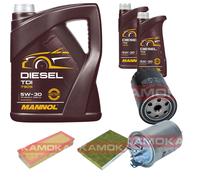 Kamoka Controllo Set mannol di Diesel Tdi 5W-30 7L per VW Polo Variant