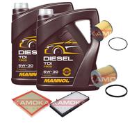 KAMOKA Controllo Set MANNOL Diesel TDI 5W-30 10L Per Renault Trafic II