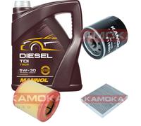 KAMOKA Controllo Set MANNOL Diesel TDI 5W-30 5L Per Opel Astra K 1.0 Turbo