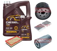 KAMOKA Controllo Set MANNOL Diesel TDI 5W-30 6L Per Alfa Romeo GT 1.9 JTD