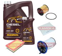 KAMOKA Controllo Set MANNOL Diesel TDI 5W-30 6L Per Fiat 500L 1.6 D Multijet