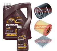 KAMOKA Controllo Set MANNOL Diesel TDI 5W-30 6L Per Opel Astra K 1.0 Turbo