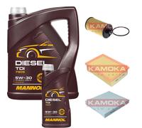 Kamoka Controllo Set mannol Diesel Tdi 5W-30 6L per Opel Moka / Moca X