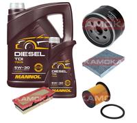 KAMOKA Controllo Set MANNOL Diesel TDI 5W-30 6L per Renault Kangoo Express D
