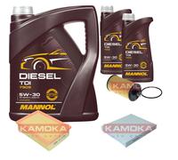 Kamoka Controllo Set mannol Diesel Tdi 5W-30 7L per Opel Moka / Moca X