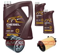 KAMOKA Controllo Set MANNOL Diesel TDI 5W-30 7L Per VW Jetta IV 1.2 TSI