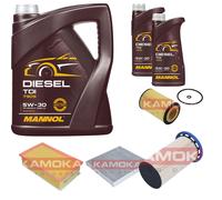 KAMOKA Controllo Set MANNOL Diesel TDI 5W-30 7L Per VW Touran 2.0
