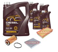 KAMOKA Controllo Set MANNOL Diesel TDI 5W-30 9L Per Audi A3 Sportback RS3