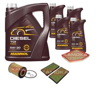 Kamoka Controllo Set mannol Diesel Tdi 5W-30 9L per BMW 6er Cabriolet