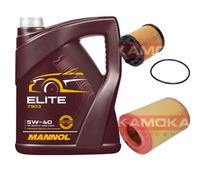 KAMOKA Controllo Set MANNOL Elite 5W-40 5L Per Alfa Romeo Spider 2.2 JTS 159