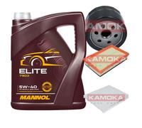 Kamoka Controllo Set mannol Elite 5W-40 5L per Fiat Stilo Multi Wagon 1.9 Doppie