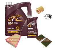 KAMOKA Controllo Set MANNOL Elite 5W-40 6L Adatto Per BMW 5 Serie 520I 528I