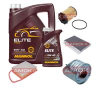 Kamoka Controllo Set mannol Elite 5W-40 6L per Peugeot 308 Io 1.6 HDI