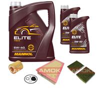 KAMOKA Controllo Set MANNOL Elite 5W-40 7L Passend Per BMW 5 Serie 520i 528i
