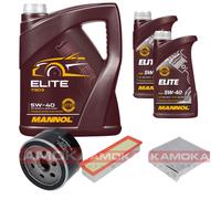 Kamoka Controllo Set mannol Elite 5W-40 7L per Dacia Logan MCV 1.4 1.6