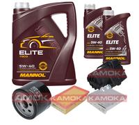 KAMOKA Controllo Set MANNOL Elite 5W-40 7L Per Renault Modus/Grand 1.5 DCI