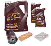 Kamoka Controllo Set mannol Elite Di 5W-40 7L per VW Polo Variant 1.9 Tdi