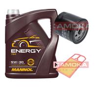 Kamoka Controllo Set mannol Energia 5W-30 5L per Seat Altea Ibiza II 1.4i