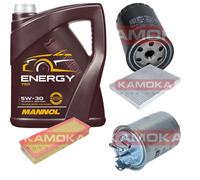 Kamoka Controllo Set mannol Energia 5W-30 5L per VW Polo Variante Di 1.9 Tdi