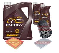 Kamoka Controllo Set mannol Energia 5W-30 7L per VW Golf IV Cabriolet 1.9