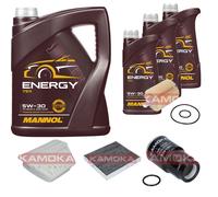 Kamoka Controllo Set mannol Energia 5W-30 8L per Legno per Toyota Verso 2.0