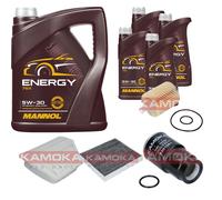 Kamoka Controllo Set mannol Energia 5W-30 9L per Legno per Toyota Verso 2.0
