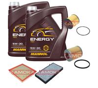 KAMOKA Controllo Set MANNOL Energy 5W-30 10L Per Opel Vivaro Kasten 2.5 DTI