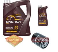 KAMOKA Controllo Set MANNOL Energy 5W-30 6L Per Isuzu D-Max II 2.5 CRDi 4x4