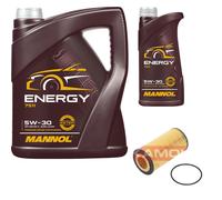 KAMOKA Controllo Set MANNOL Energy 5W-30 6L Per Volvo V70 II 2.4 D5 XC90 I