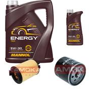 KAMOKA Controllo Set MANNOL Energy 5W-30 6L Per VW Jetta IV 1.2 TSI 16V