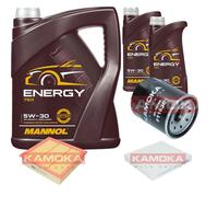 KAMOKA Controllo Set MANNOL Energy 5W-30 7L Per Isuzu D-Max II 2.5 CRDi 4x4