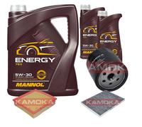 KAMOKA Controllo Set MANNOL Energy 5W-30 7L Per Opel Omega B 2.2 16V 2.0 2.5