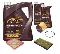 KAMOKA Controllo Set MANNOL Energy 5W-30 7L Per Opel Vivaro Kasten 2.5 DTI