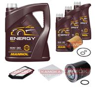 KAMOKA Controllo Set MANNOL Energy 5W-30 8L Per Honda Civic VIII Hatchback
